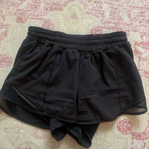 LuluLemon size 2 hotty hots barely worn black athletic shorts